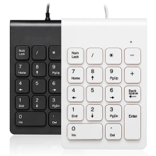 2X Mini USB bedraad numeriek toetsenbord Numpad 18 toetsen Digitaal toetsenbord voor A