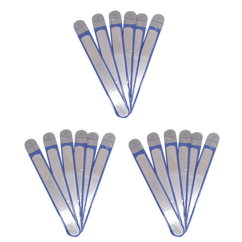 Torribaly 18 Pieces Stainless Steel Nail File Double-Sided Diamond Metal Manicur