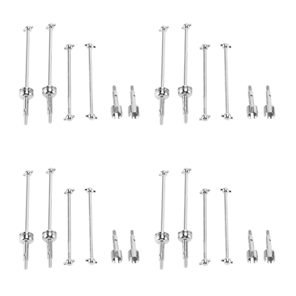 16Pcs Metal Front & Rear Cvd Drive Shaft For 144001 124018 124019 Rc C 4852109593442