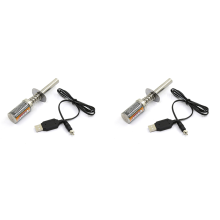 2X RC Nitro 1.2 V 1800 mAh oplaadbare gloeibougie-ontsteker DC USB-oplader