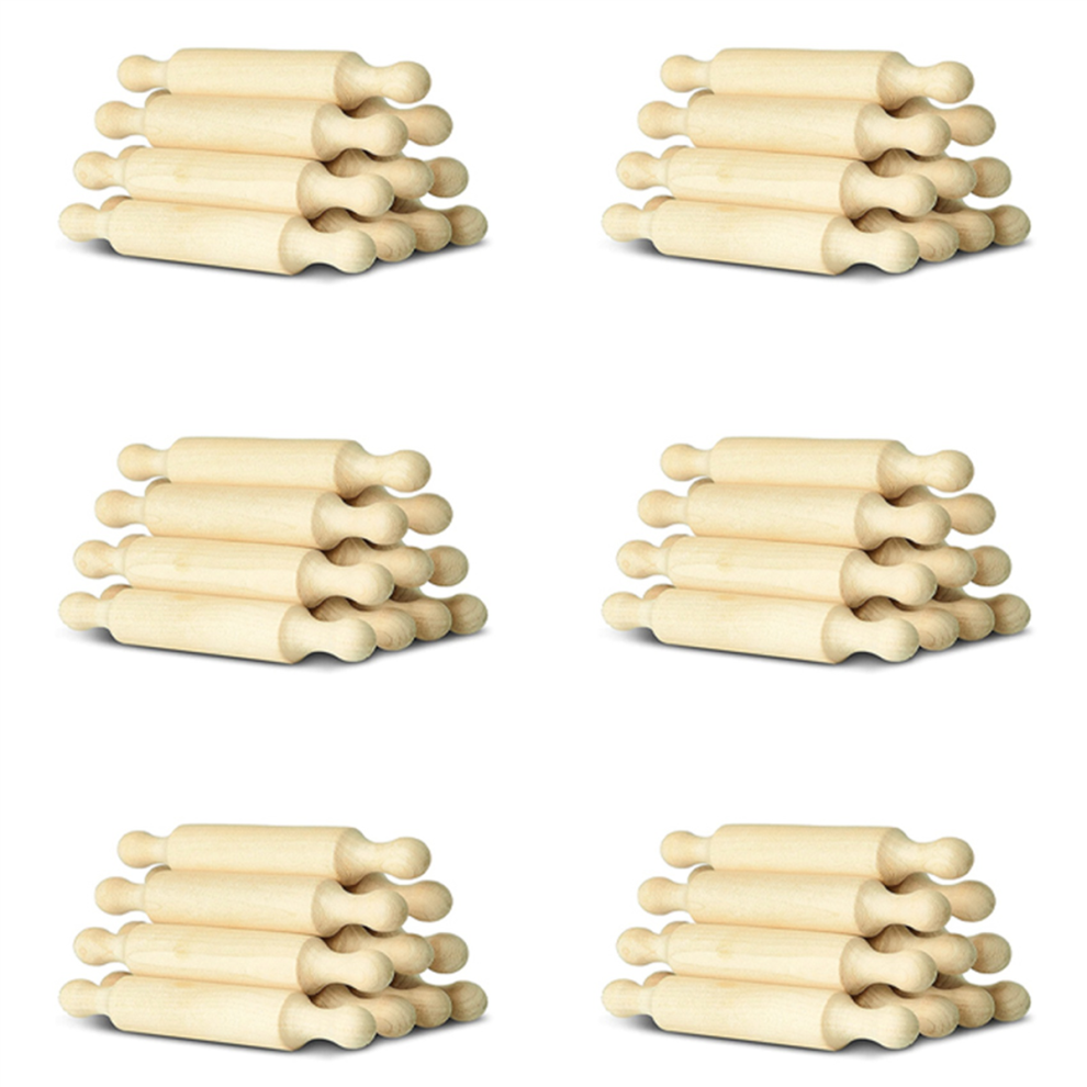 Mini Mattarelli In Legno Da 6 Pollici Di Lunghezza Per La Cottura In Cucina, Piccoli Mattarelli In Legno-image