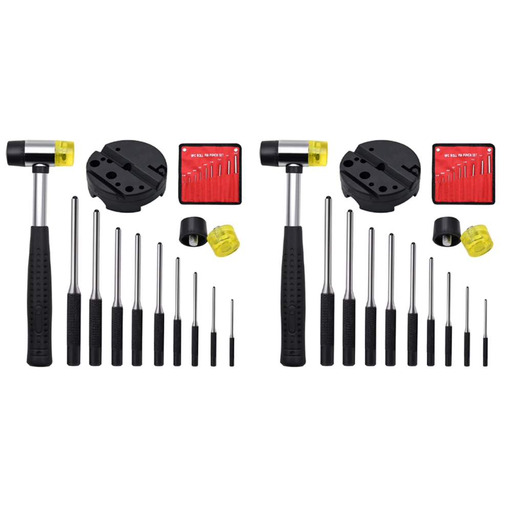 2 Set Roll Pin Punch Set With Storage Pouch,Smithing Removing Repair T 4852109594890