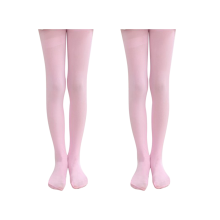 2x roze fluwelen balletpanty's voor meisjes, danssokken van microvezel