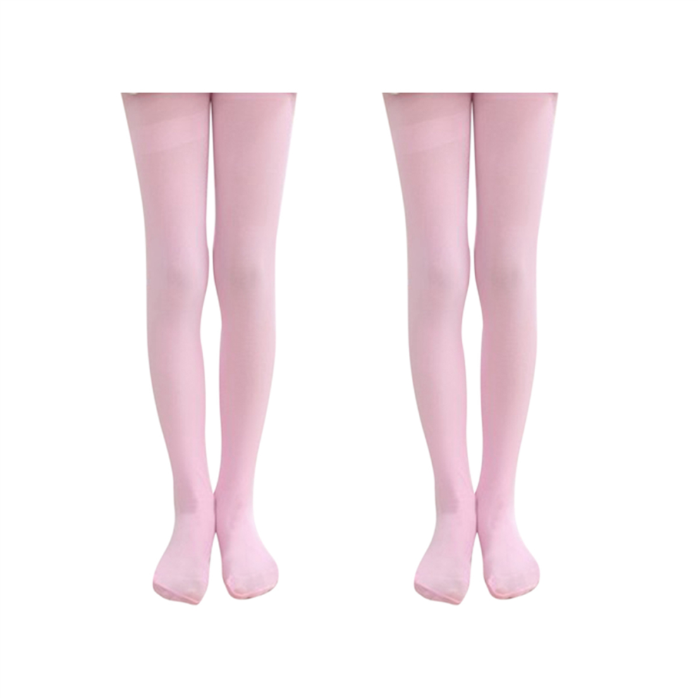 Torribaly Pink 2X Kids Girls Velvet Ballet Tights Dance Socks Microfiber Profess