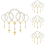 Lot de 40 mini chapelets et perles acryliques pour baptême 7