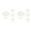 Lot de 40 mini chapelets et perles acryliques pour baptême 6