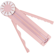 12-In-1 Roll Paper Cutter - Rotating Scrapbooking Trimmer, Pink Multifunction Craft Tool for Scrapbooking Tools