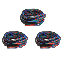 3X 4-pins connectorkabel voor LED RGB-strip 3528 5050 kleurrijk 5M