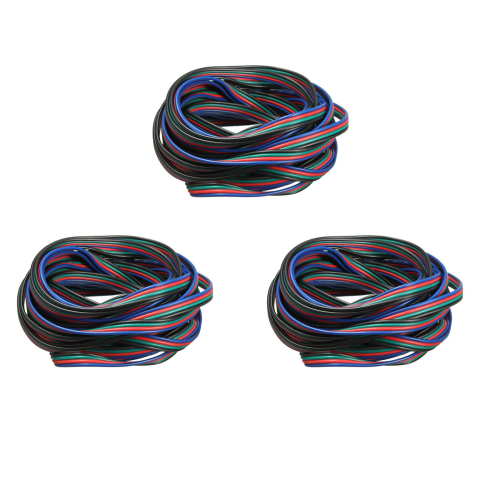 Καλώδιο σύνδεσης 3x 4 ακίδων για ταινία LED RGB 3528 5050 πολύχρωμο 5M