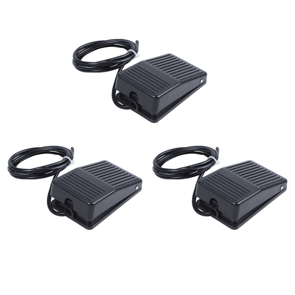 3X Ac 250V 10A Spdt No Nc Antislip Plastic Momentary Power Foot Pedal 4852109595835