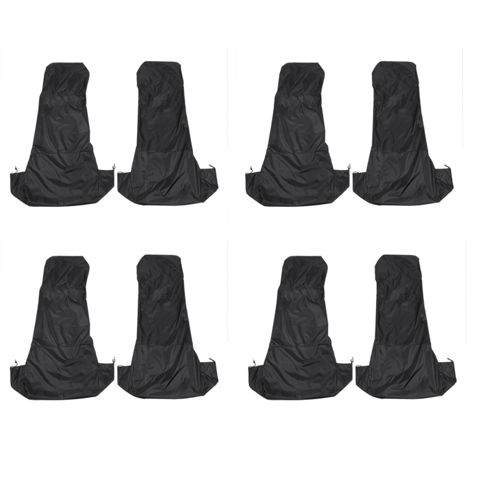 8X Universal Waterproof Nylon Front Car Van Seat Covers Protectors Bla 4852109596047