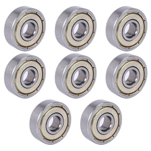 8X 626Z διπλά σφραγισμένα ρουλεμάν 6X19X6mm ανθρακούχο χάλυβα ασημί
