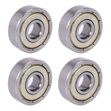 4X 626Z Double Sealed Ball Bearings 6X19X6mm Carbon Steel Silver