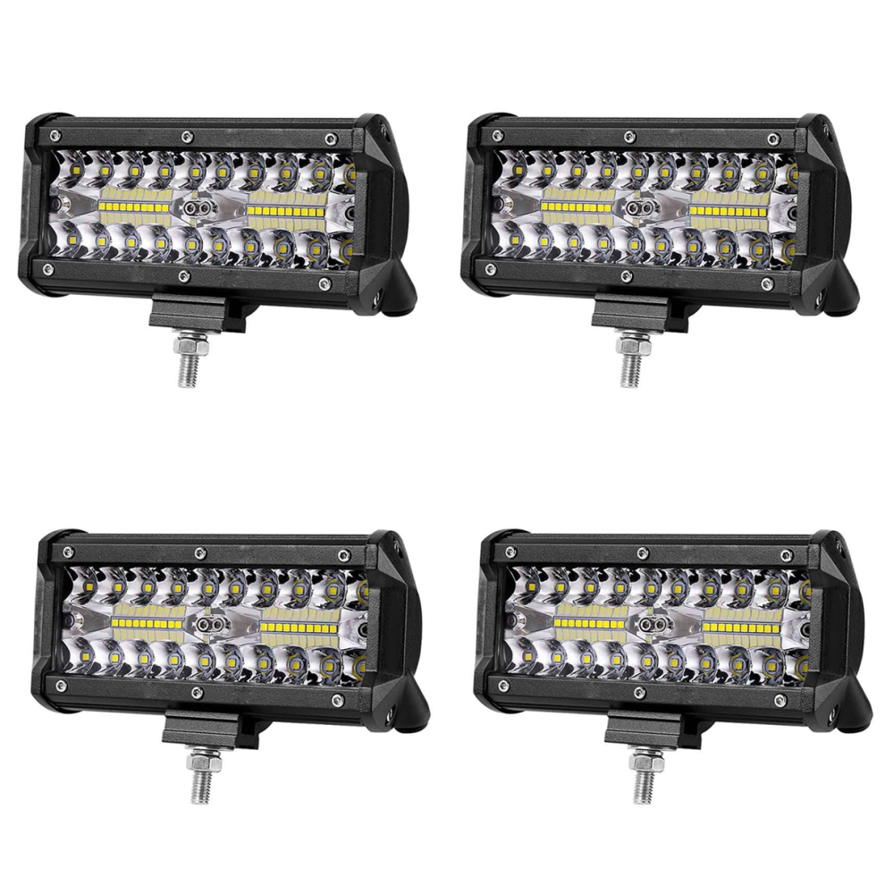 4X 7 Inch 120W Combo Led Bars Spot Flood Beam For Work Driving Of Light 4852109596726