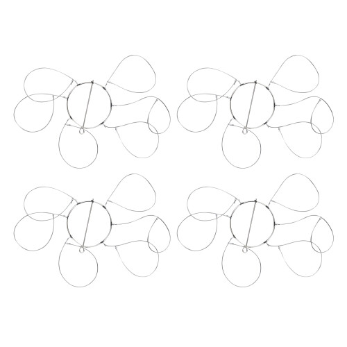 Reusable 8.5cm Diameter Crab Trap 6 Loops Stainless Steel 4PCS 2