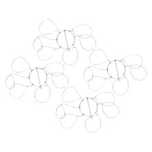 Trampa de lazo para cangrejos 6 lazos Acero inoxidable 8,5 cm 4 piezas