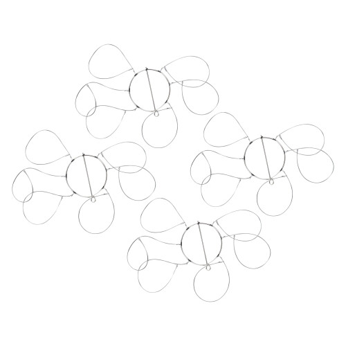 Reusable 8.5cm Diameter Crab Trap 6 Loops Stainless Steel 4PCS