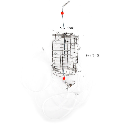 Pièges à crabes avec 8 boucles, 8cmx5cm acier inoxydable 1