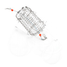 Trappole per granchi a 8 anelli, 8 cm x 5 cm, corda di nylon, 2 pezzi