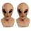 2X Μάσκα πάρτι Halloween με ανατριχιαστικό λάτεξ UFO Big Eyes για ενήλικες 2