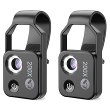 2 Pcs 200X Cell Phone Microscope Accessory with Window Microscope, Por