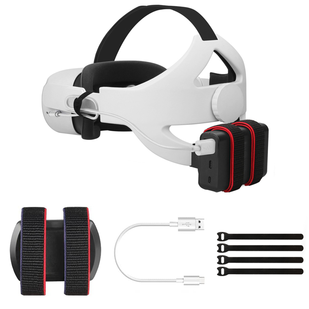 Torribaly 2X Vr Power Bank Fixing Bracket Battery Strap For Adjustable Head Fixe