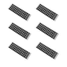 6 adesivi per tastiera Azerty francese con lettere bianche, neri, per laptop