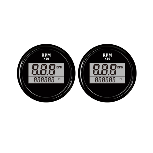 2X Boot LED Digital Tachometer Engine Hour Meter Marine Außenborder RV RP