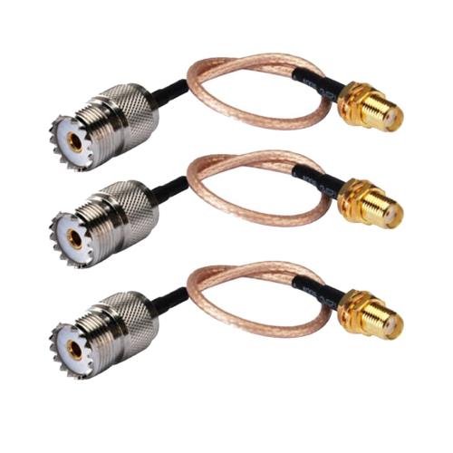 3x Handheld Antennekabeladapter voor UHF-basis en mobiel - SMA vrouwelijk 1