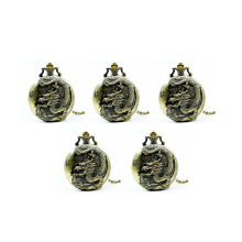Orologio da tasca retrò nostalgico in stile cinese con decorazioni in bronzo 5X Large