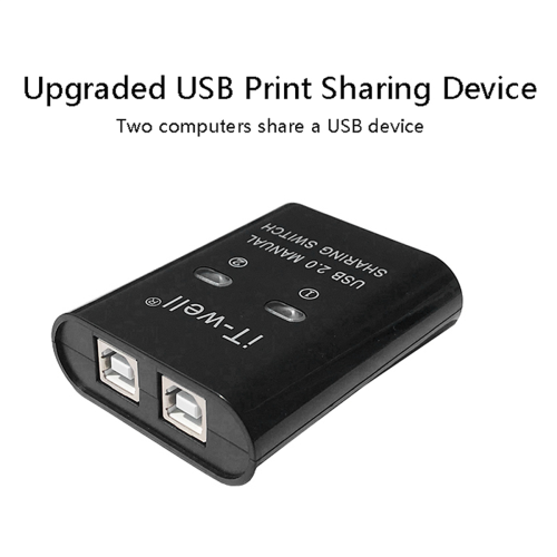 3X Συσκευή κοινής χρήσης εκτυπωτή USB, 2 σε 1 έξοδος 2 θυρών με χειροκίνητη εναλλαγή KVM 2