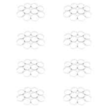 Lot de 80 moules à tarte circulaires en acier inoxydable perforés