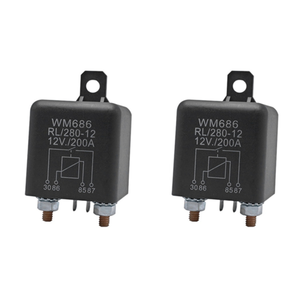 2X Battery Isolator Relay 12V 4-Pin Wm686 Start Car On/Off Switch Norm 4852109503724