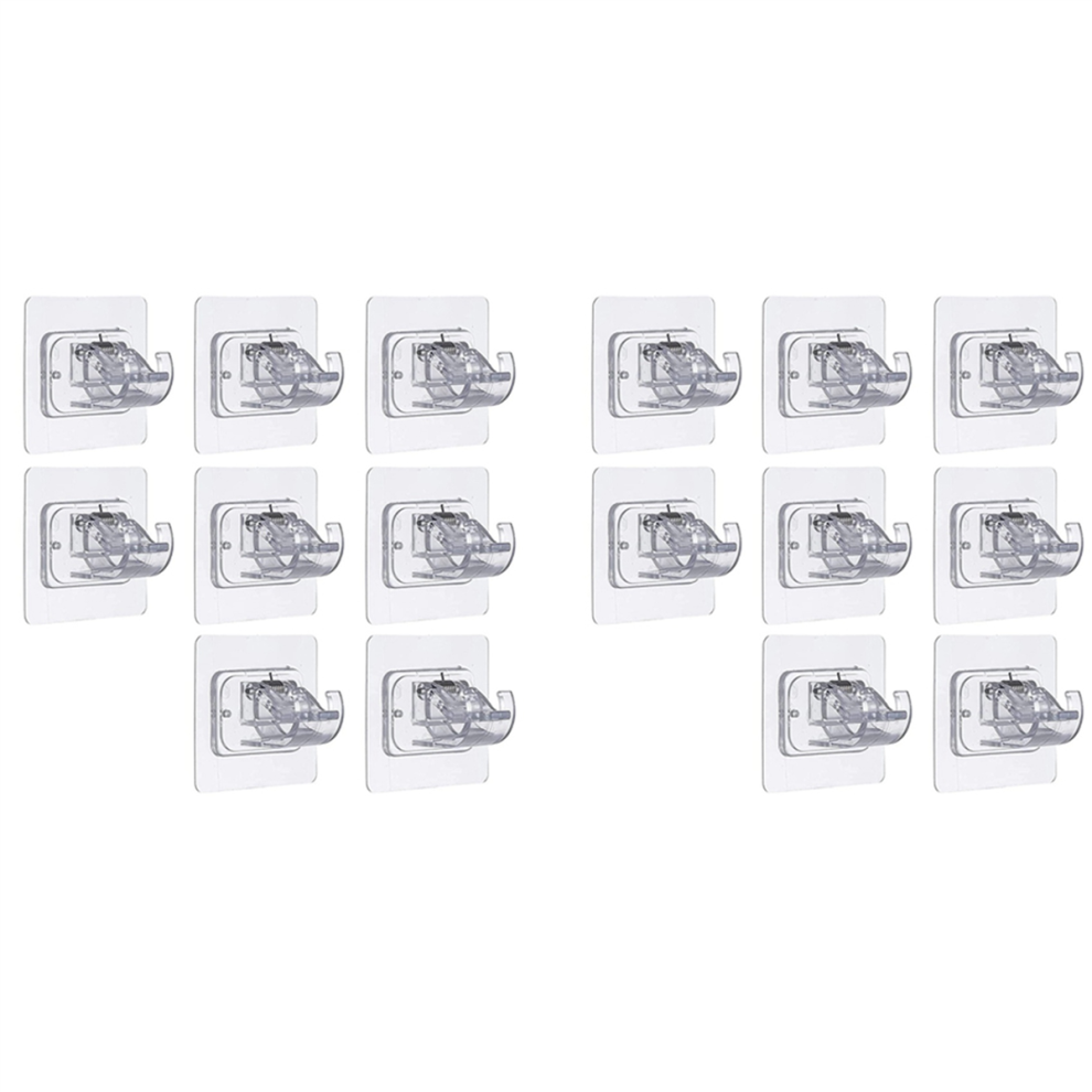 2X Curtain Rod Bracket No Drilling, Adhesive Holder Hooks, Drill Brack-image-OPC-PJDK6BP-NEW