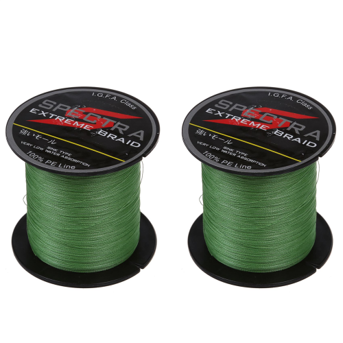 2X Νάιλον Σύρμα Ψαρέματος 12LB 5.5Kg 200M για Ψάρεμα με Δόλωμα - Πράσινο 1