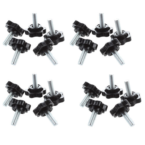 20 τεμάχια M6 x 15mm αρσενικό σπείρωμα 25mm εξαγωνικής κεφαλής σύσφιξης μαύρο
