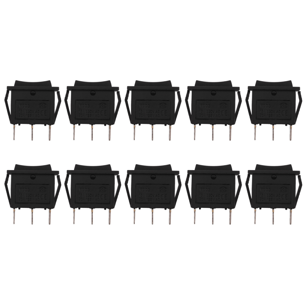 10X Ac15a/250V 20A/125V 3 Pin Spdt On-Off-On Position Snap Rocker Swit 4852109504660