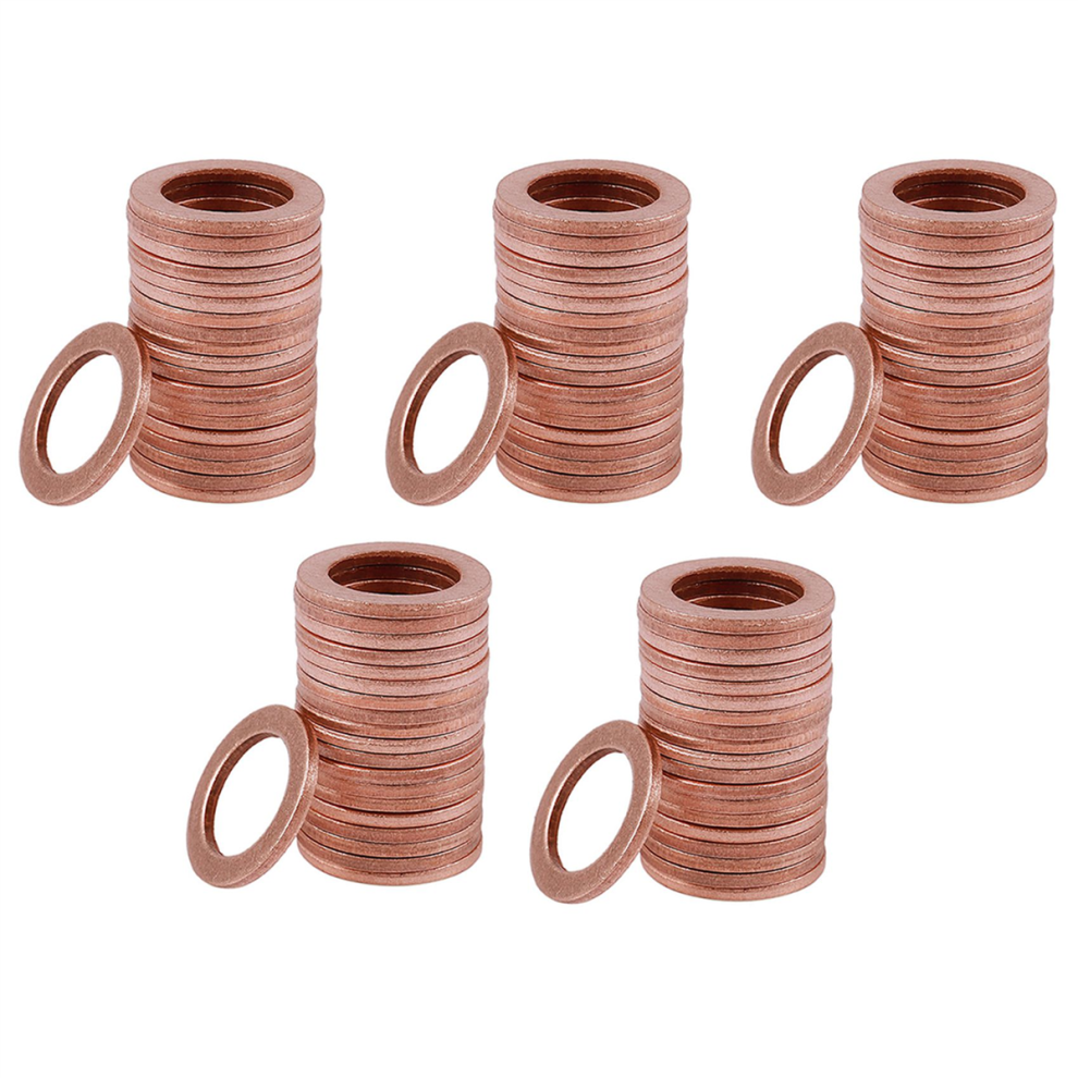 100Pcs 12Mm X 18Mm 1.5Mm Copper Flat Washer Ring Sealing Fitting 4852109504752