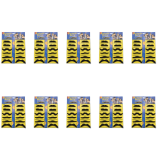 Confezione da 120 baffi finti autoadesivi assortiti / set di baffi Fancy Dr