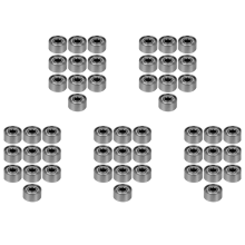 50 stuks miniatuur rubberen afgedichte metalen afgeschermde metrische radiale kogellagers