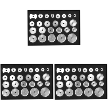 75Pcs Watch Back Case Metal Aluminum Closer Dies Repair Tool