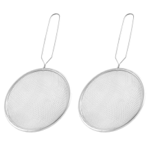 2X Colino a maglie fini per olio, setaccio, cucchiaio, diametro 12 cm