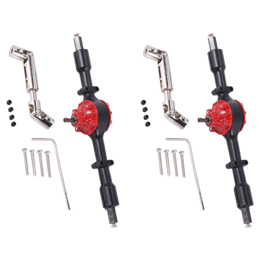 2 Set Metal Rear Bridge Axle With Steel Gear For D12 B14 B24 B16 B36 C Black 4852109510234