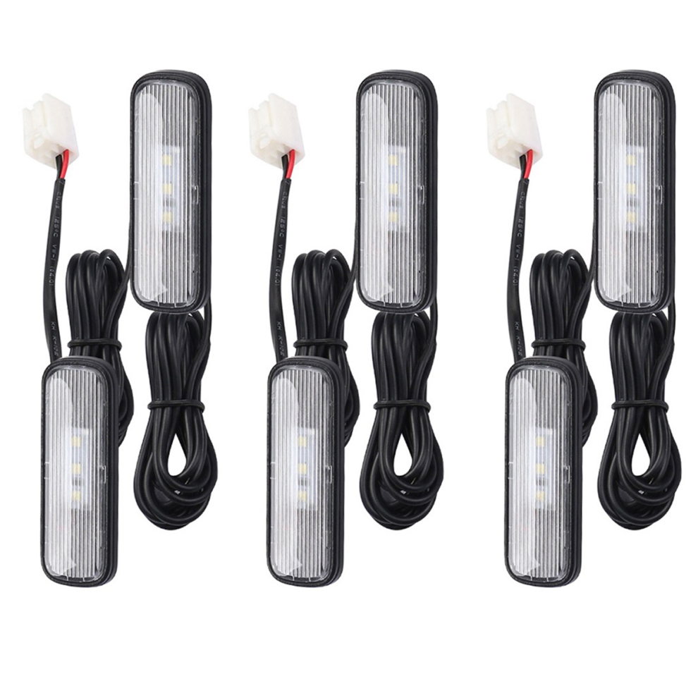 6Pcs Car Led Interior Atmosphere Decoration Lamp Ambient Foot Fo Light 4852109510418
