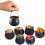 144 Pack Plastic Black Witch Candy Bowls Cauldrons,Pot with Handle ,fo 5