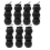 144 Pack Plastic Black Witch Candy Bowls Cauldrons,Pot with Handle ,fo 3