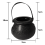 144 Pack Plastic Black Witch Candy Bowls Cauldrons,Pot with Handle ,fo 4