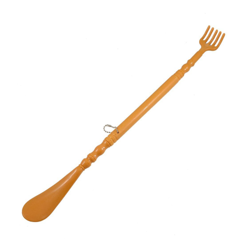 3x Bruine plastic handgreep Rugkrabhulpmiddel Massager 48 cm 2