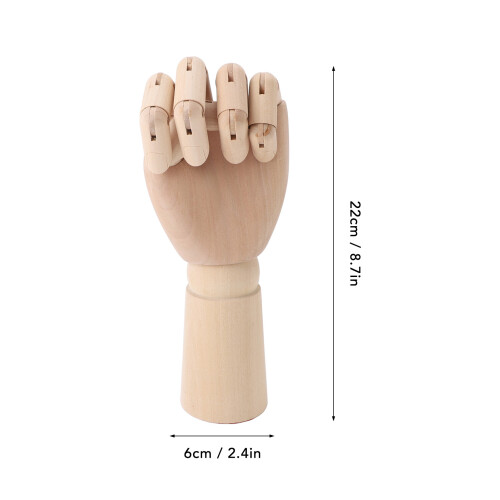 Portable Wooden Mannequin with Rotatable Joints - Artist's Tool 1
