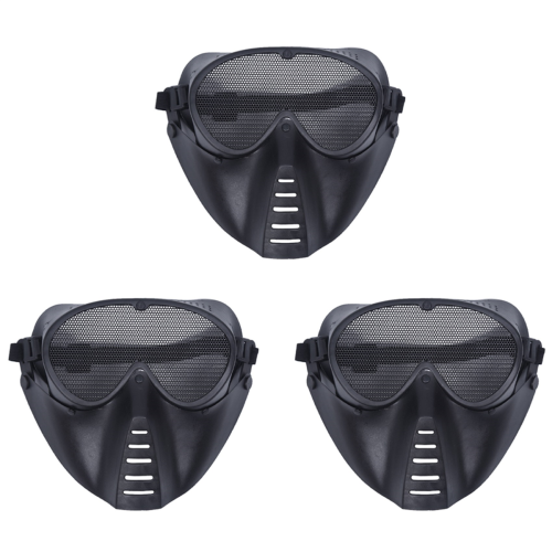 3X Masque de protection noir neuf